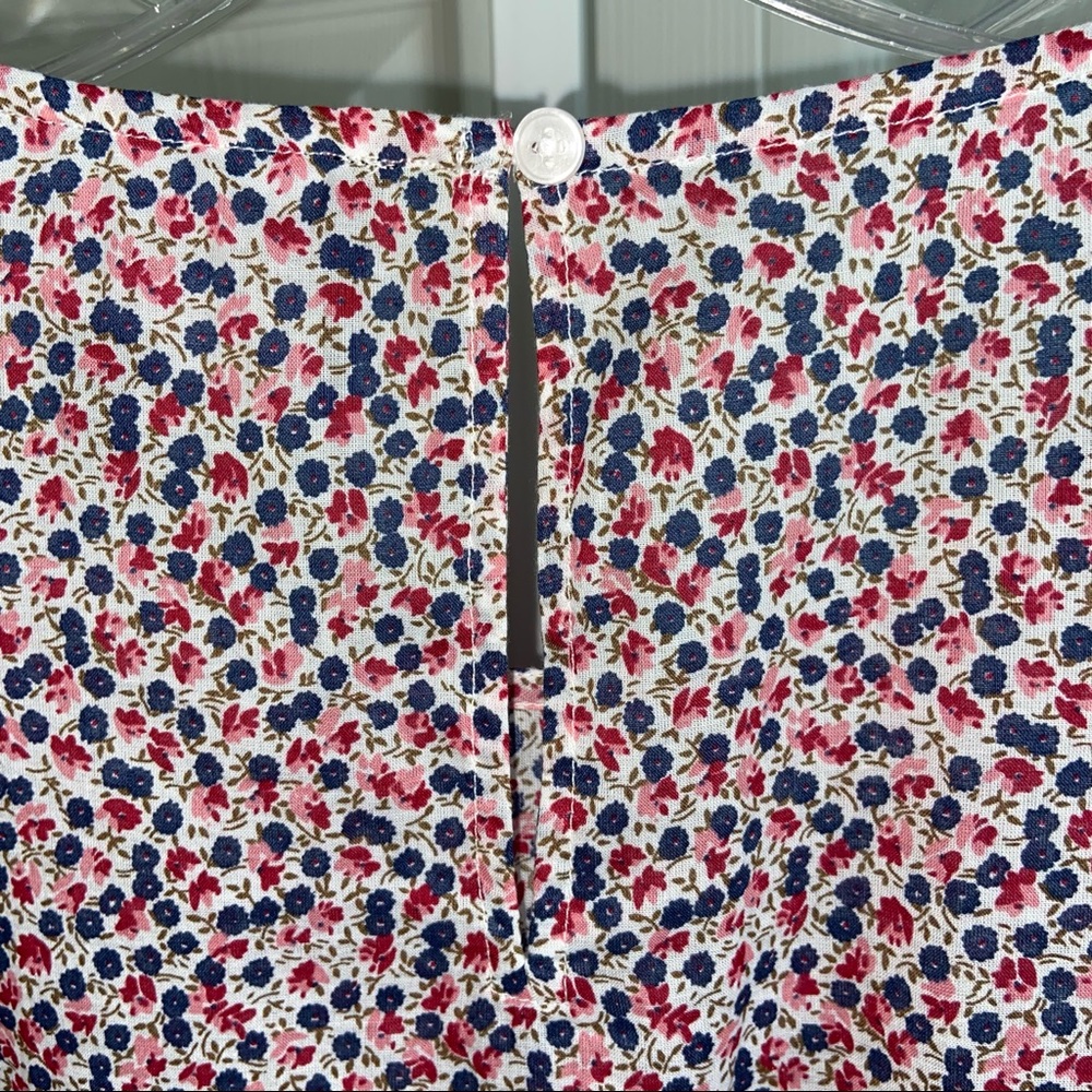 J Crew Mini Floral Print Ruffle Top Cottagecore - Picture 13 of 13